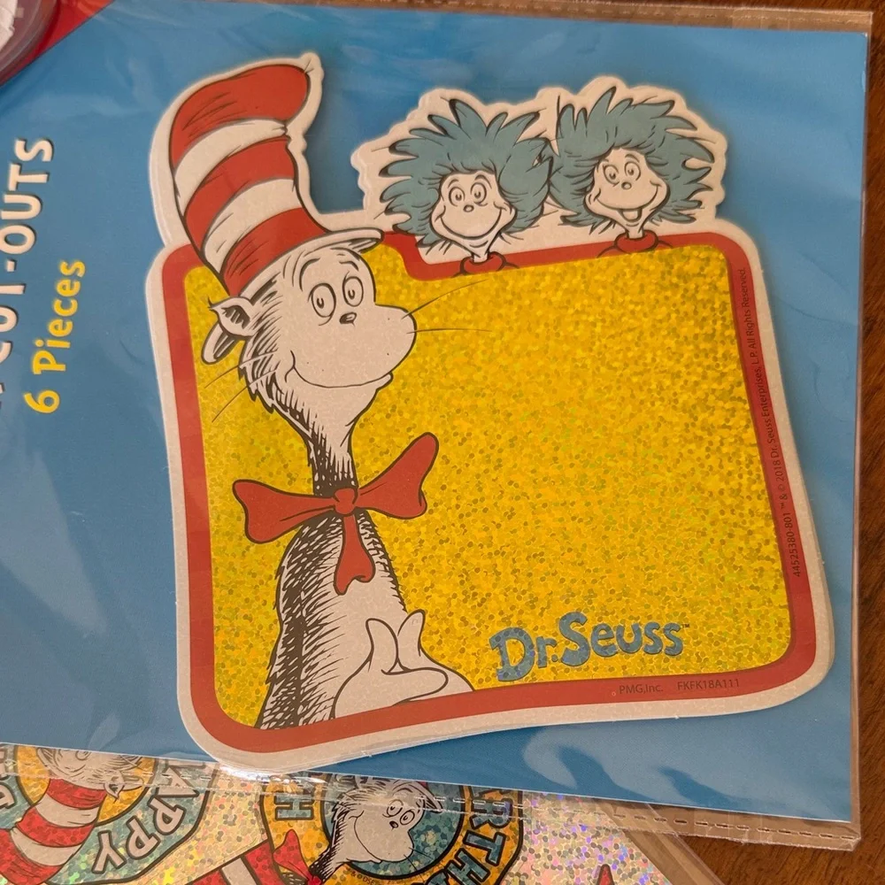 Dr. Seuss Red and White Party Hat Set